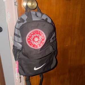 Nike Black & Gray Portland Thorns Mini Backpack with Red Crest